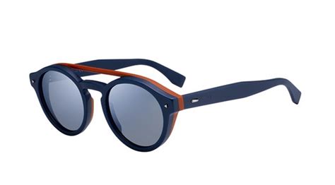 Fendi Sunglasses Gray Navy Blue Ff M0017 Plastic Eyewear